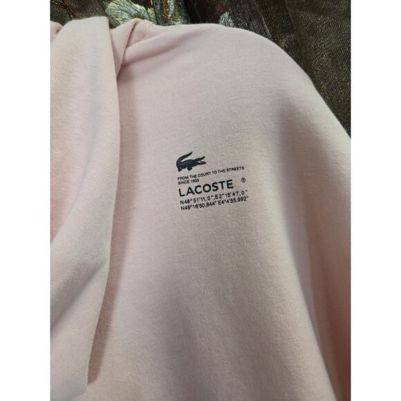 Lacoste Womens Pink Hoodie Cropped Size 42 - Picture 8 of 16